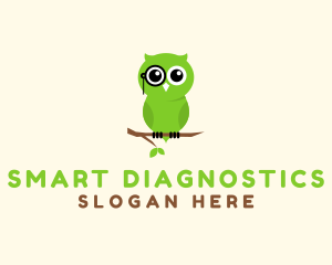 Smart Owl Animal logo design