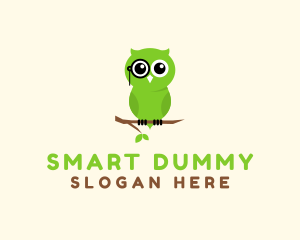 Smart Owl Animal logo design