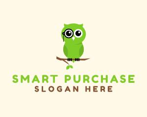 Smart Owl Animal logo design