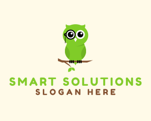 Smart Owl Animal logo design