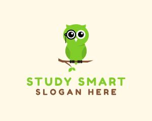 Smart Owl Animal logo design