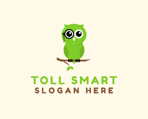 Smart Owl Animal logo design