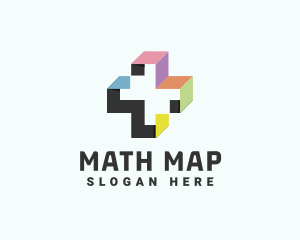 3D Geometric Cross logo