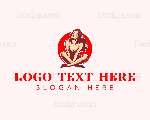 Beautiful Seductive Woman Logo