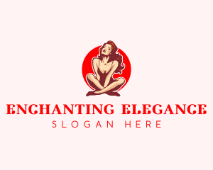 Beautiful Seductive Woman logo design