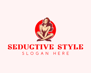 Beautiful Seductive Woman logo design