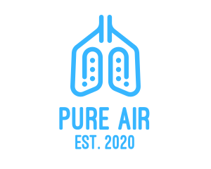 Blue Respiratory Lungs Clip logo