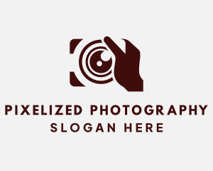 Maroon Camera Vlog logo design