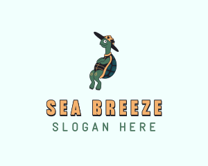 Tortoise Sea Turtle logo design