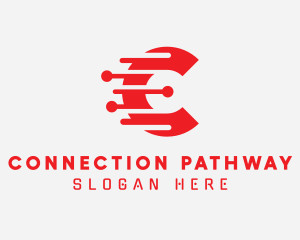 Connection Circuit Letter C  logo