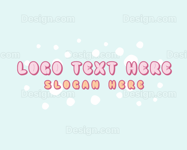 Cute Quirky Bubbles Logo