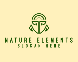 Nature Flower Shield logo design