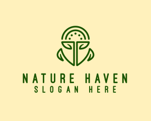 Nature Flower Shield logo design