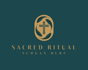 Religion Cross Church logo design