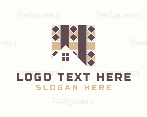 House Flooring Construction Logo