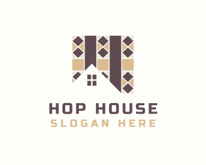 House Flooring Construction logo design