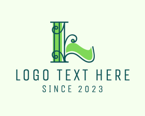 Elegant Vine Letter L logo