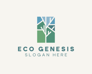 Tree Branch Mosaic logo design