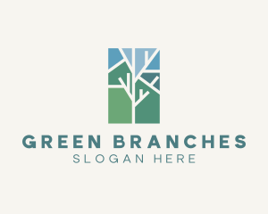 Tree Branch Mosaic logo design