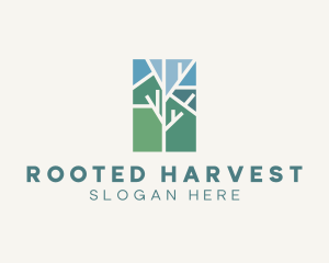 Tree Branch Mosaic logo design