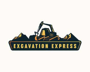 Excavator Excavation Construction logo design