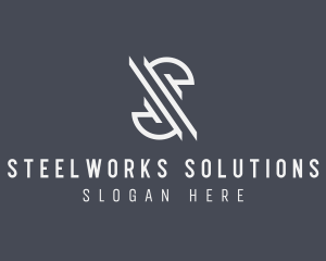 Construction Steel Fabrication logo design