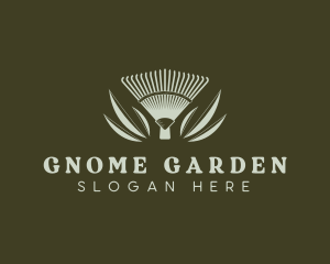 Rustic Garden Rake logo design