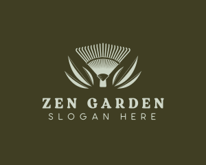 Rustic Garden Rake logo design