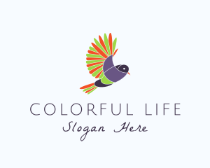 Colorful Bird Finch logo design