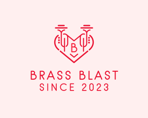 Music Trumpet Heart logo design