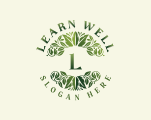 Wellness Herbal Leaves logo design