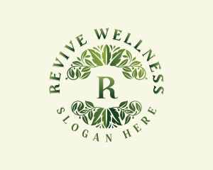 Wellness Herbal Leaves logo design