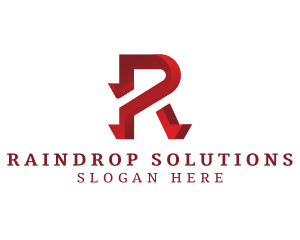 Red Shadow R logo design