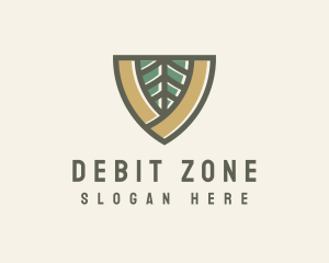 Botanical Leaf Shield  logo design