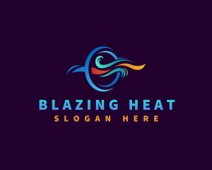 Cooling Burn Heating Ventilation logo design