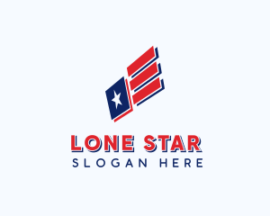 Patriot American Flag logo design