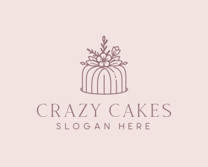 Wedding Floral Cake logo design