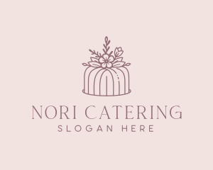 Wedding Floral Cake logo design