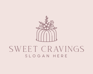 Wedding Floral Cake logo design