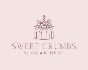 Wedding Floral Cake logo design