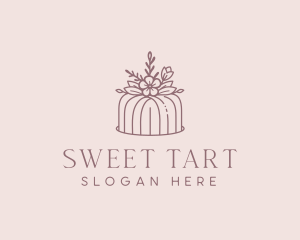 Wedding Floral Cake logo design