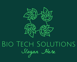 Green Leaves Herb logo design