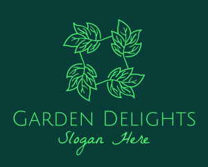 Green Leaves Herb logo design