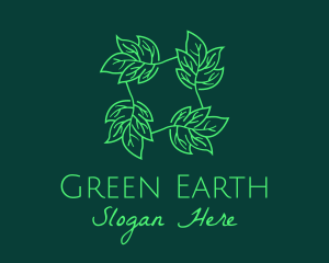 Green Leaves Herb logo design