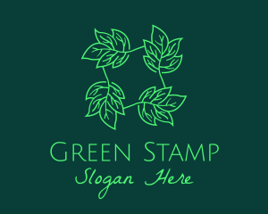 Green Leaves Herb logo design