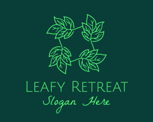 Green Leaves Herb logo design