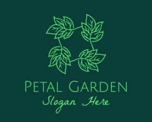 Green Leaves Herb logo design