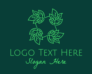 Green Leaves Herb Logo