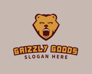 Wild Grizzly Bear logo design