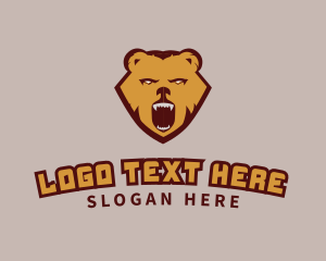 Roar - Wild Grizzly Bear logo design